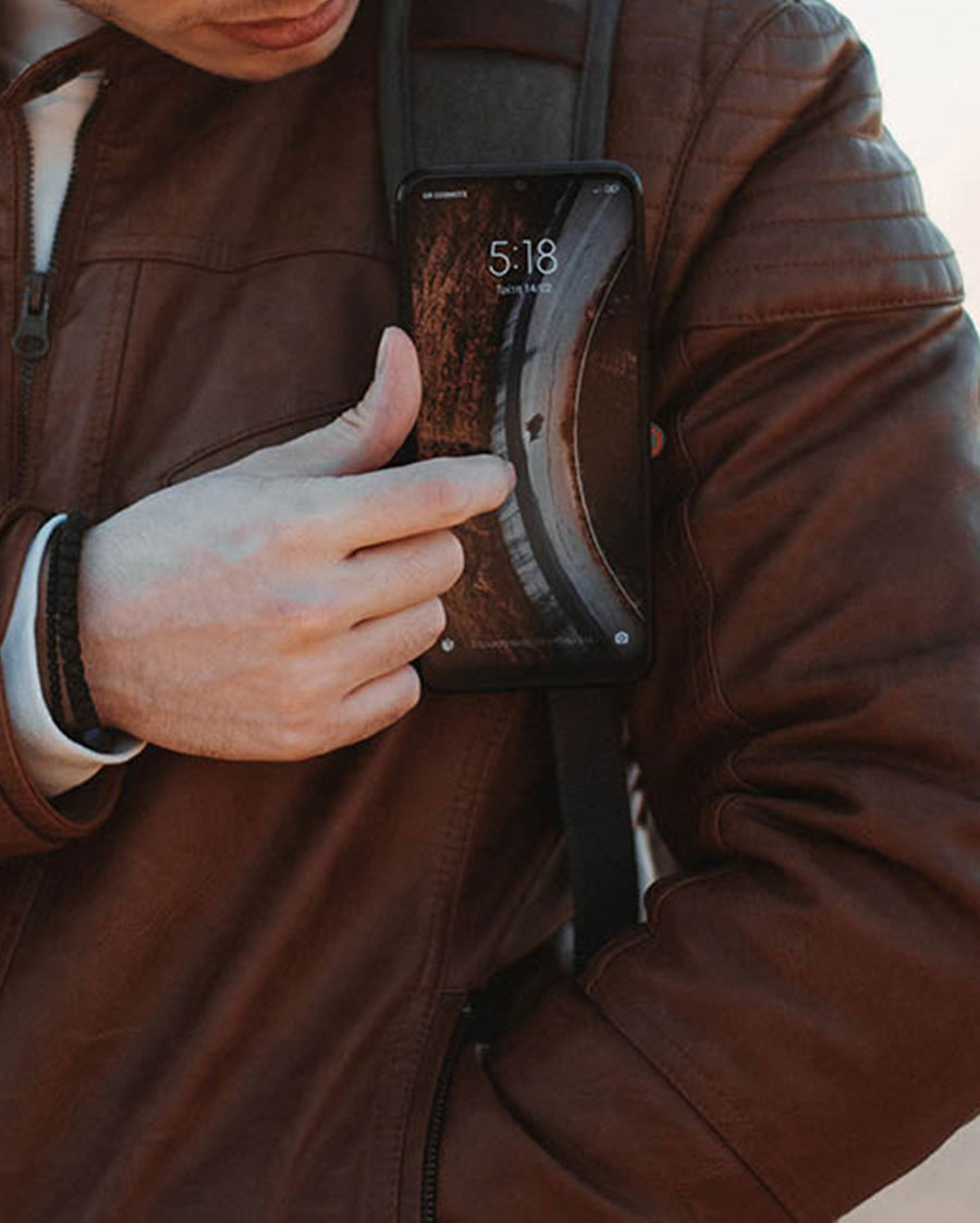 Magnetic Phone Holder for Backpack Strap