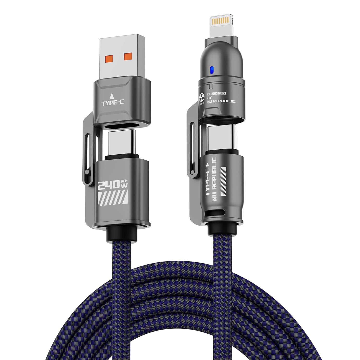 240W 4-in-1 Fast Charging Cable