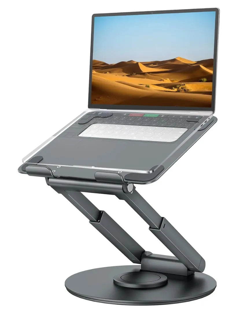 Telescopic Laptop/Book/Tablet Stand for Desk with 360° Swivel Base