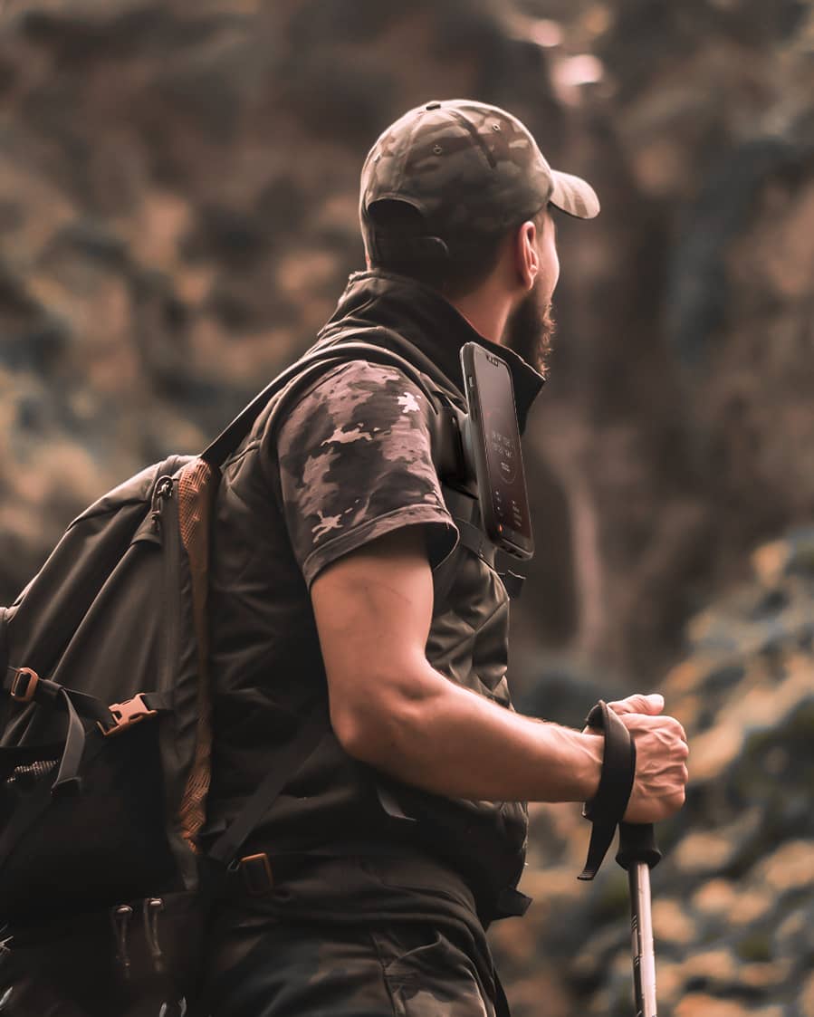 Magnetic Phone Holder for Backpack Strap