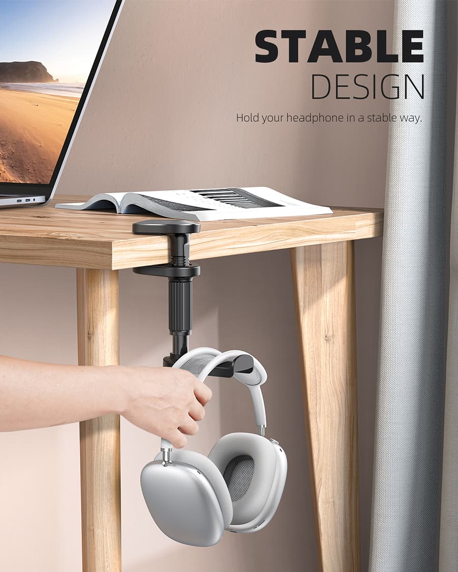 Headset Hanger with Rotating for Under Desk - DH03