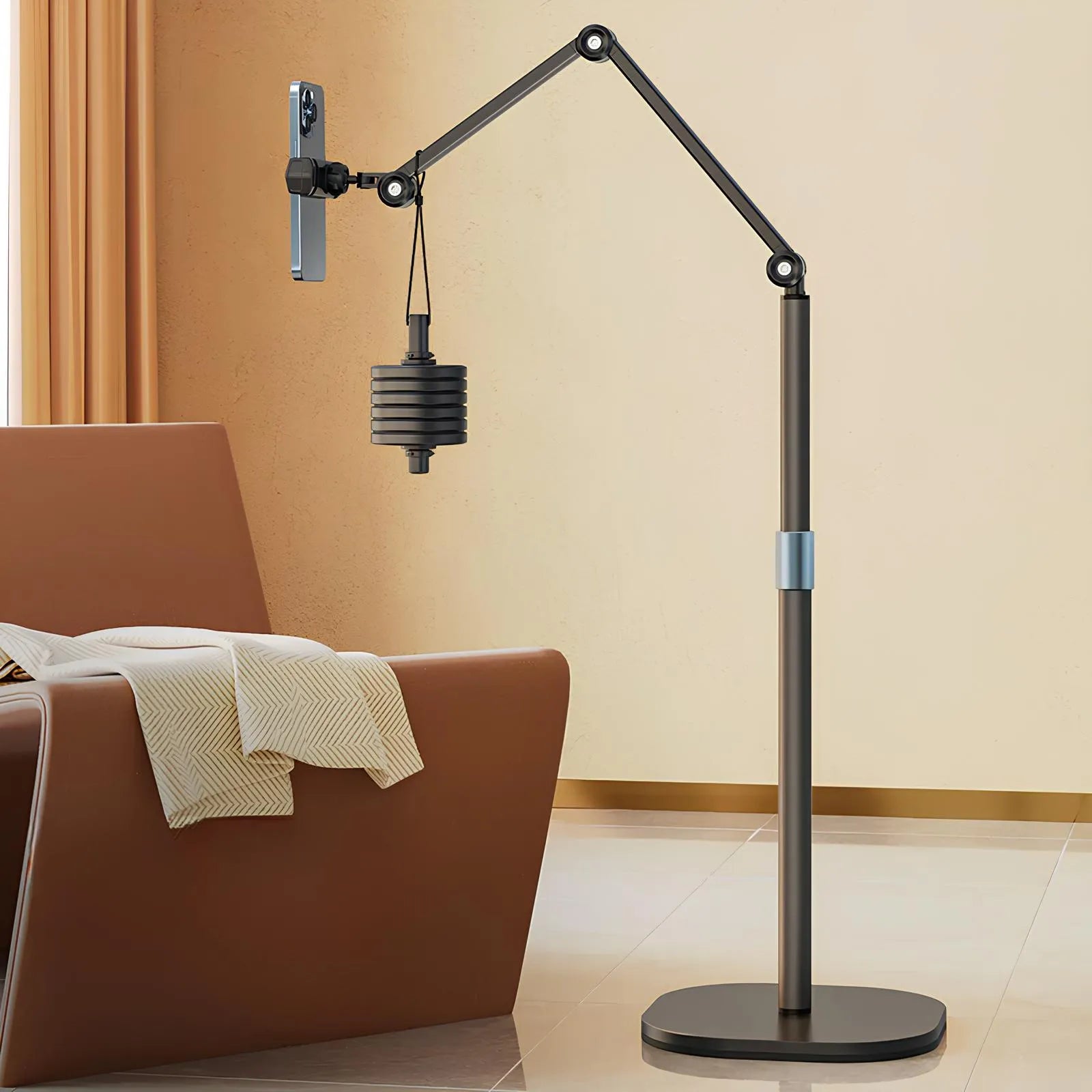 Universal Adjustable Tablet/Phone Floor Stand - P76L