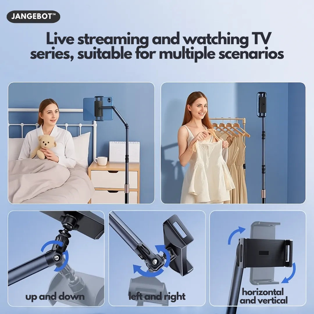 Universal Wheels Adjustable Tablet/Phone Floor Stand - A300E