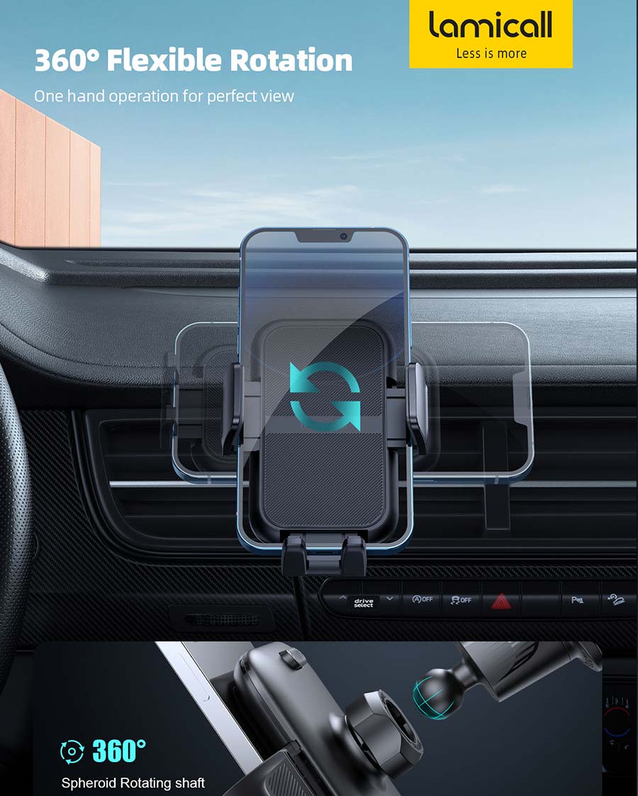 Wider Clamp & Metal Hook Phone Holder Car Vent - STCV01