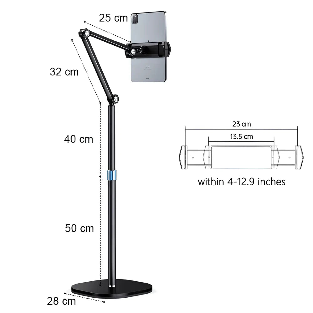 Universal Adjustable Tablet/Phone Floor Stand - P76L