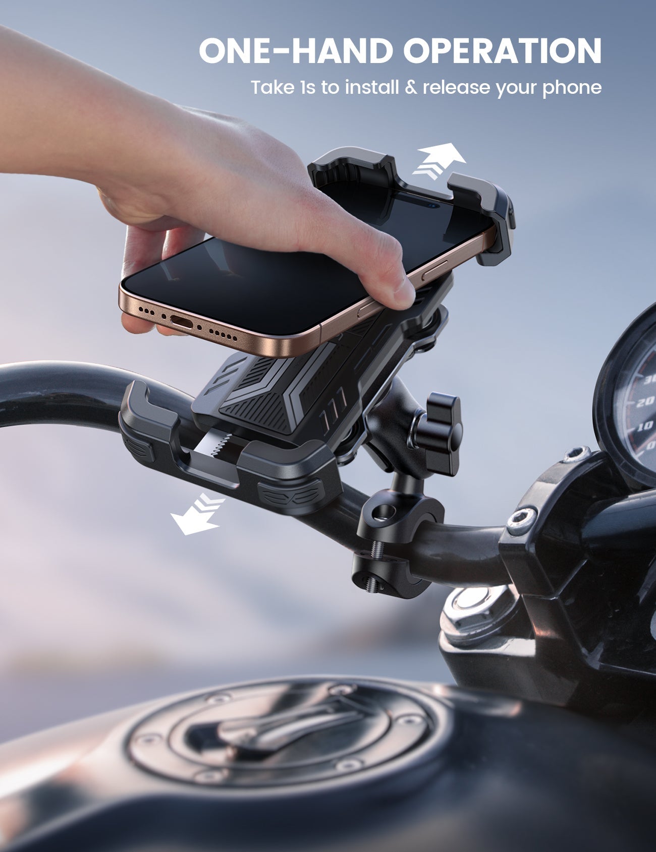 Motorcycle Phone Mount - H11
