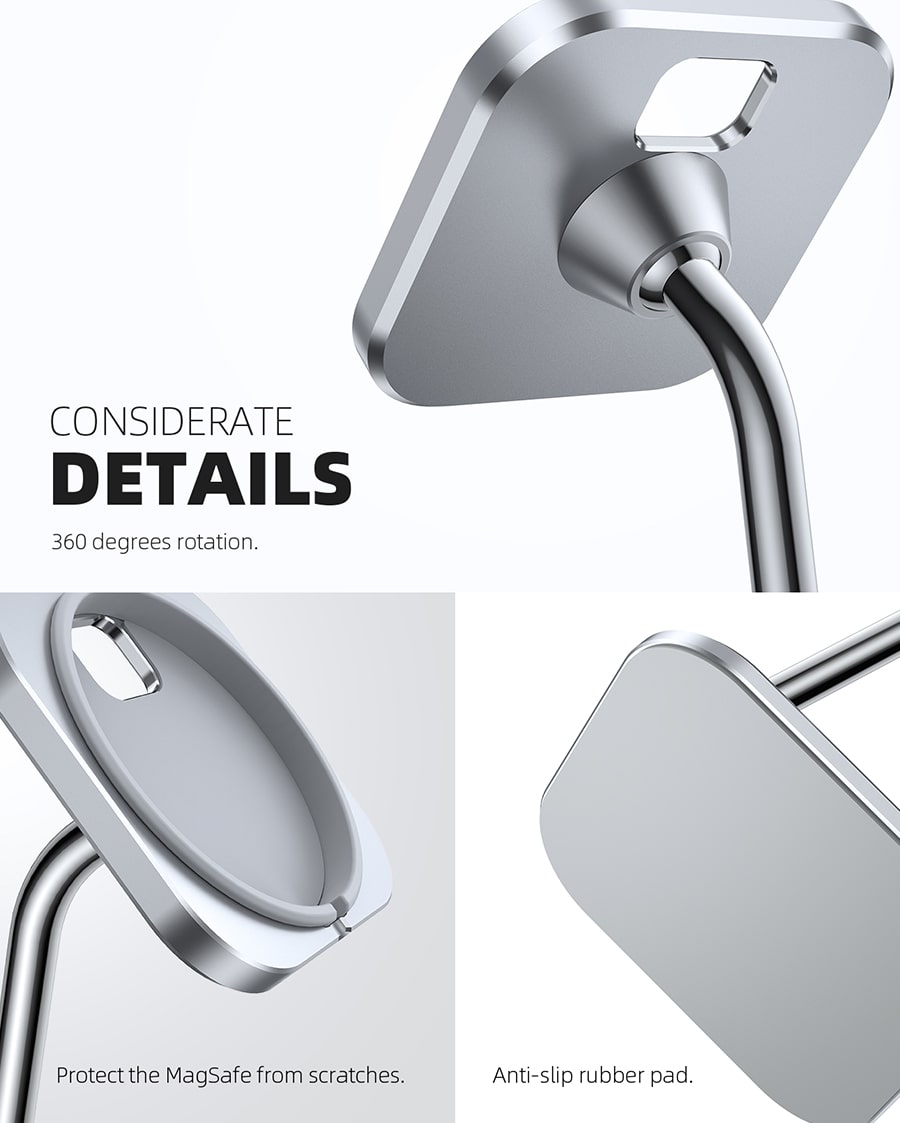 Adjustable Aluminum Phone Stand for MagSafe Charger - DP09