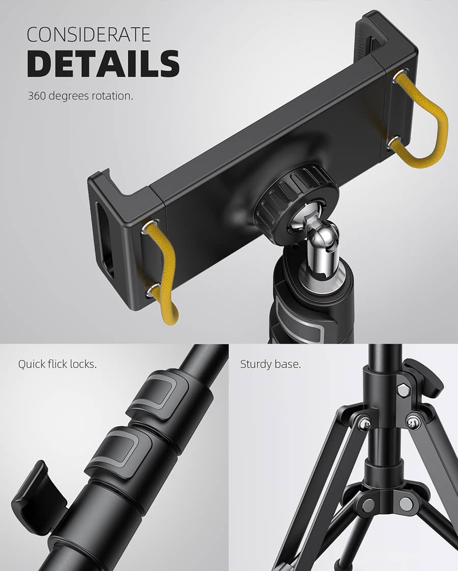 64.9" Tablet Holder Mount with Adjustable Height - FT02