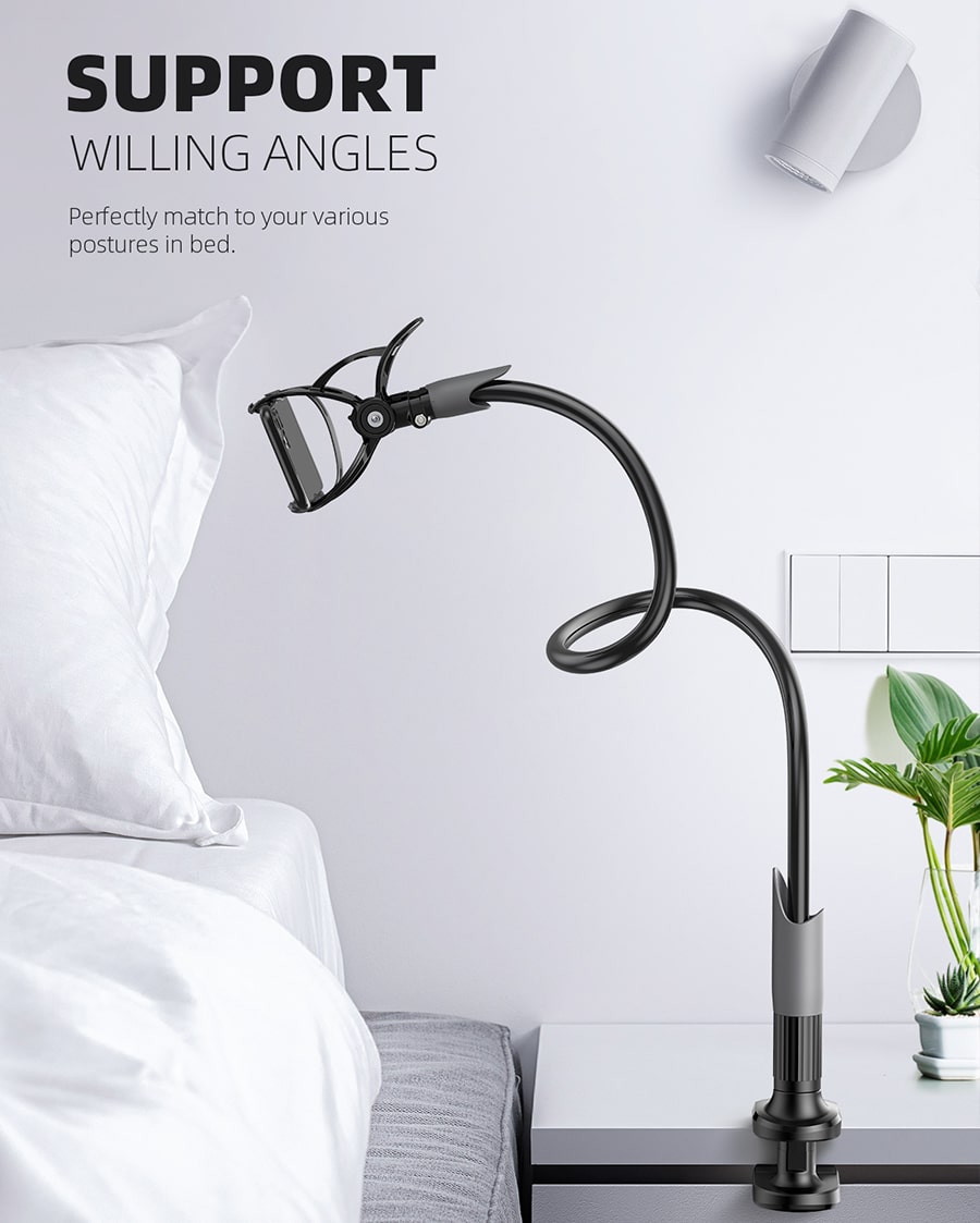 Phone Holder Bed Gooseneck Mount - LS05