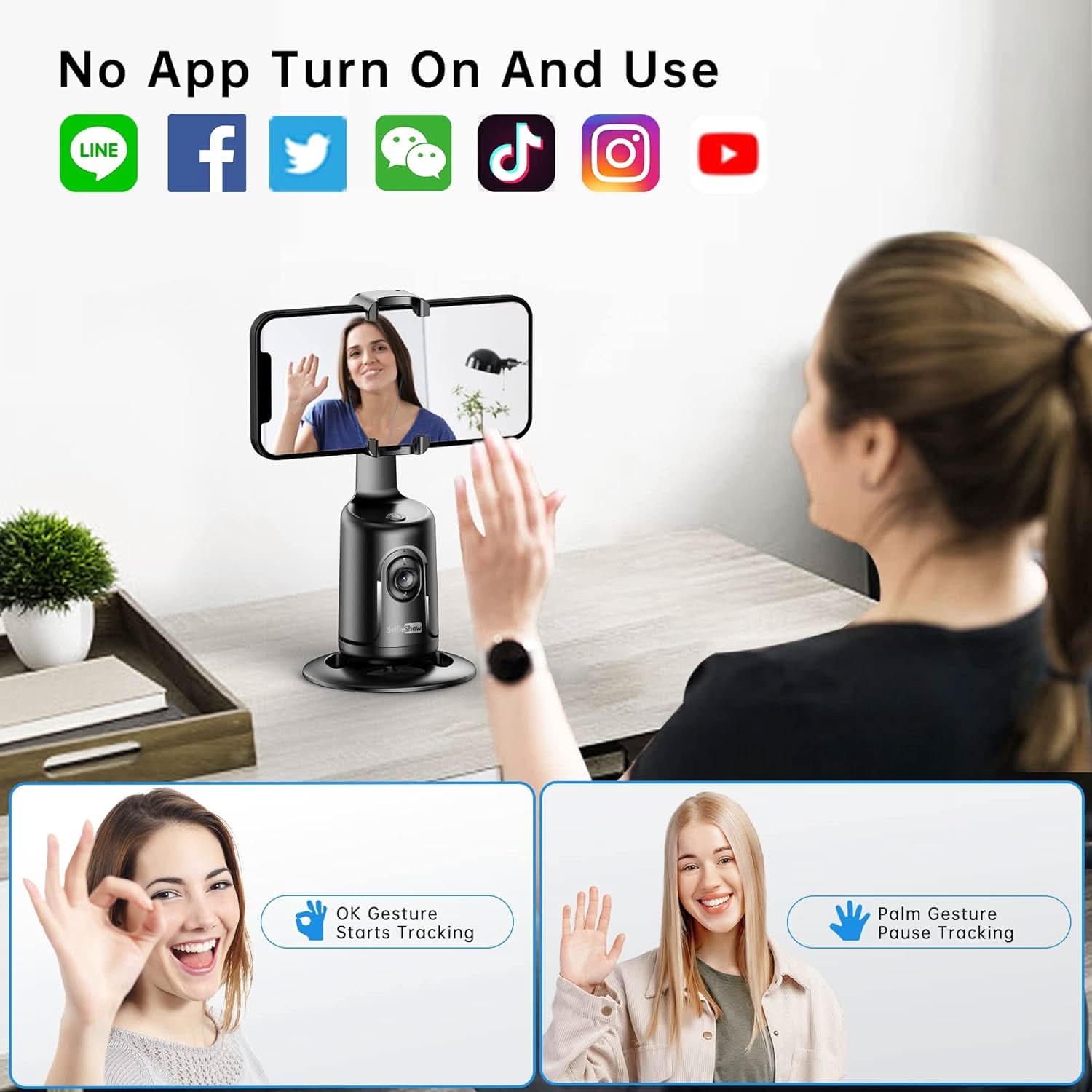 Smart AI Facial Recognition Smartphone Stand