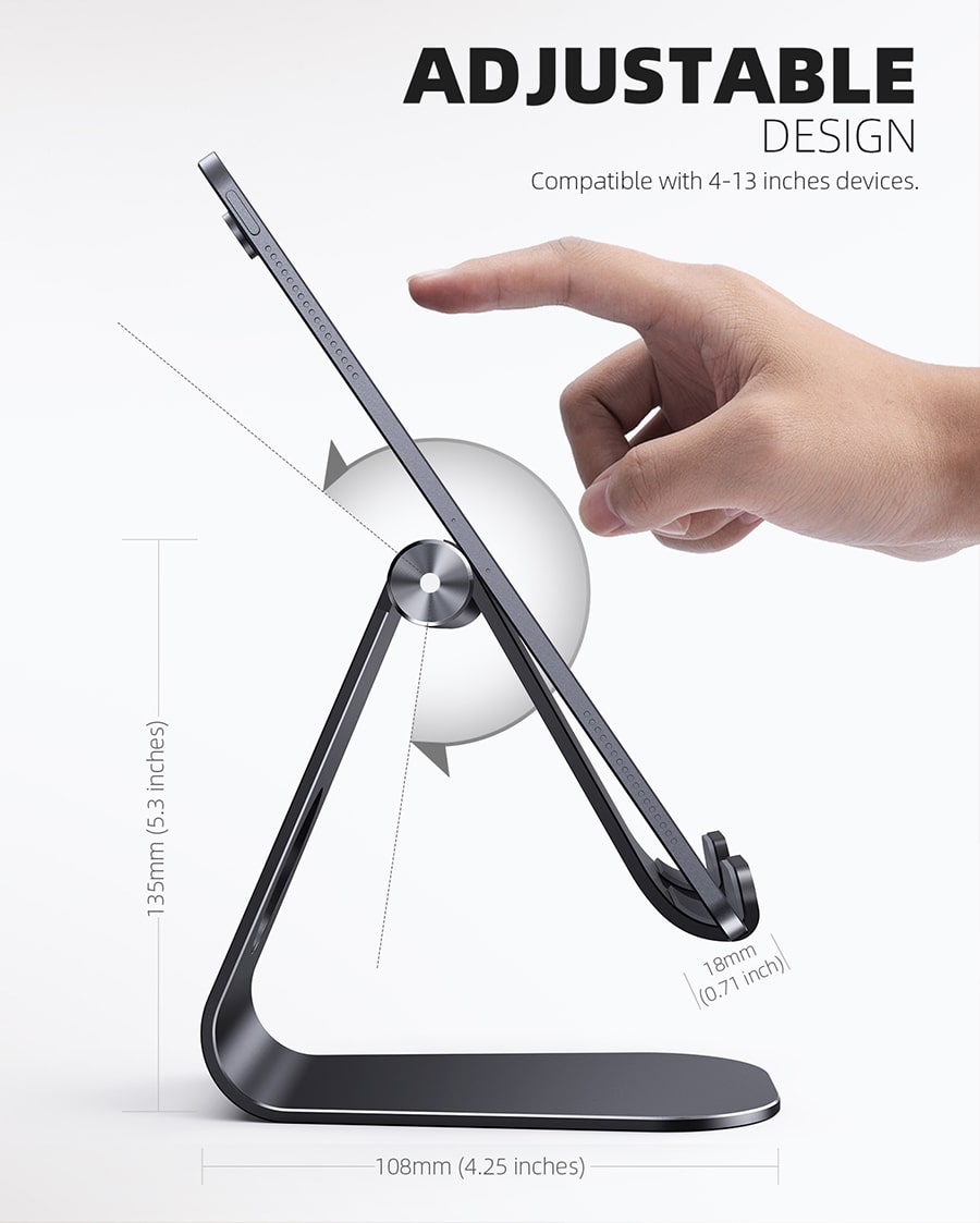 Multi-angle Adjustable Tablet Stand for Desk