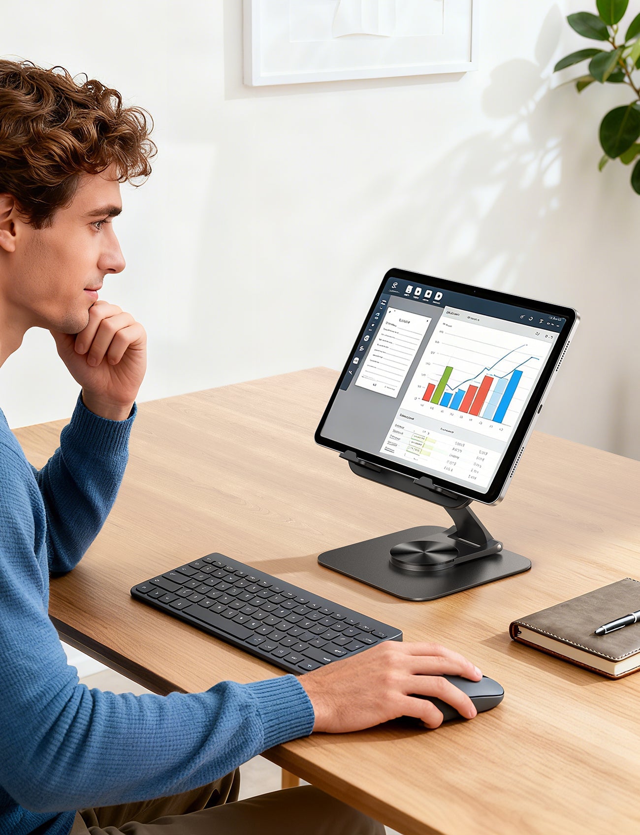 Desktop Adjustable & Foldable 360°Rotation Tablet Stand - STDT02