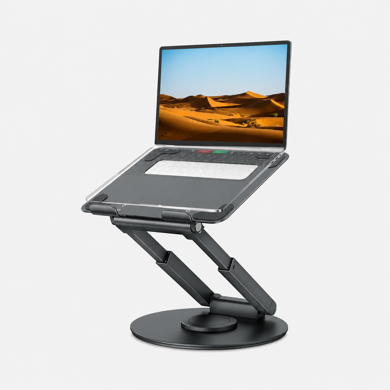 Telescopic Laptop/Book/Tablet Stand for Desk with 360° Swivel Base
