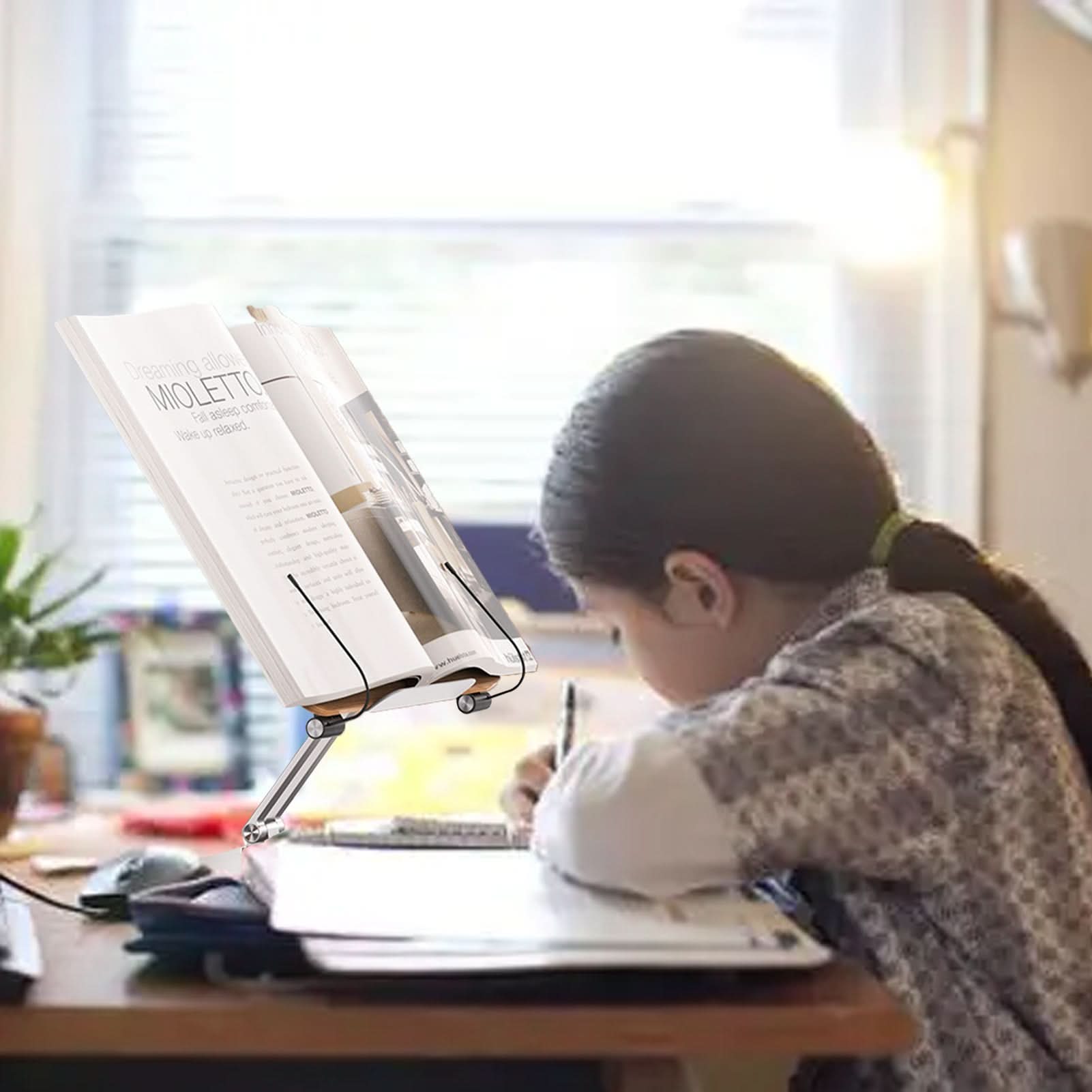 360° Rotatable and Foldable Alumnium-Wooden Stand