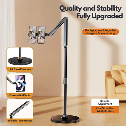 Universal Adjustable Tablet/Phone Floor Stand - Premium