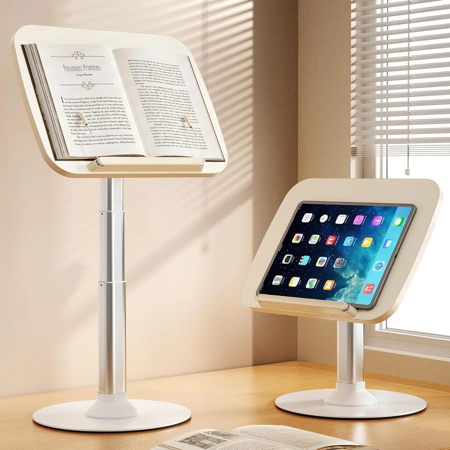 Ergonomic Adjustable Reading Holder with Clip