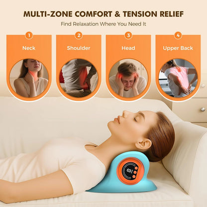 3 in 1 Portable Neck Massager with Heat & Comfortable Stretching