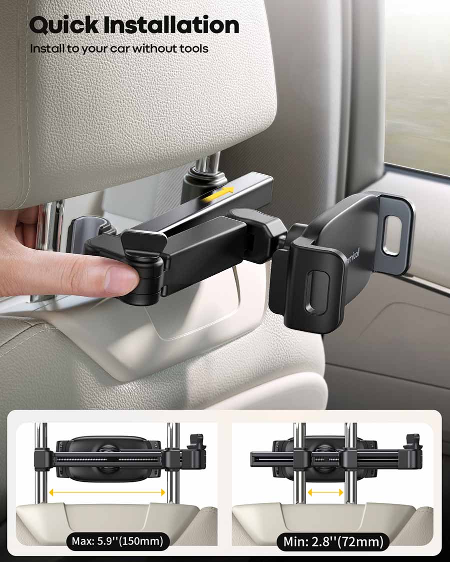 Car Headrest Tablet Holder - CH06