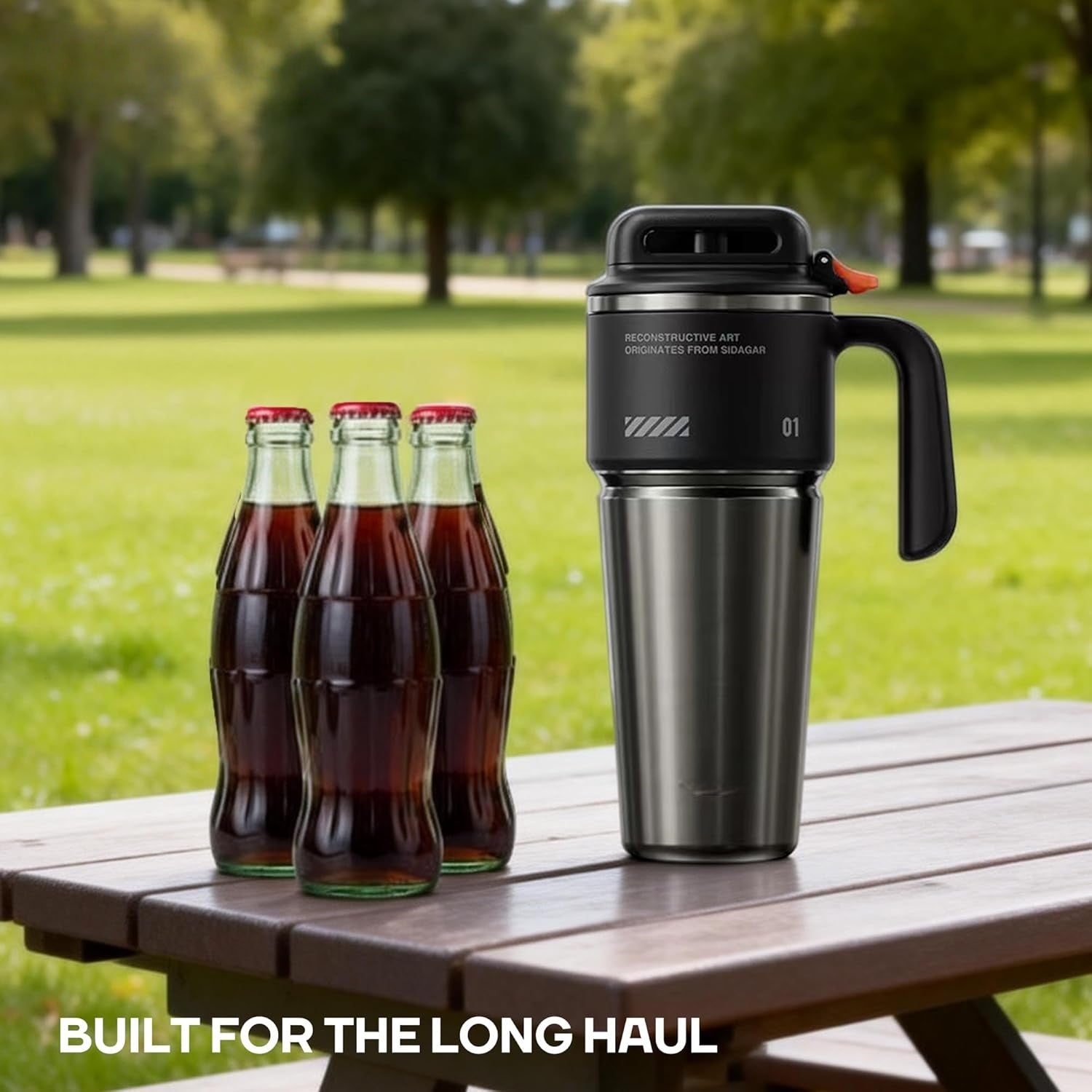 Cyber Tumbler with Handle and Straw