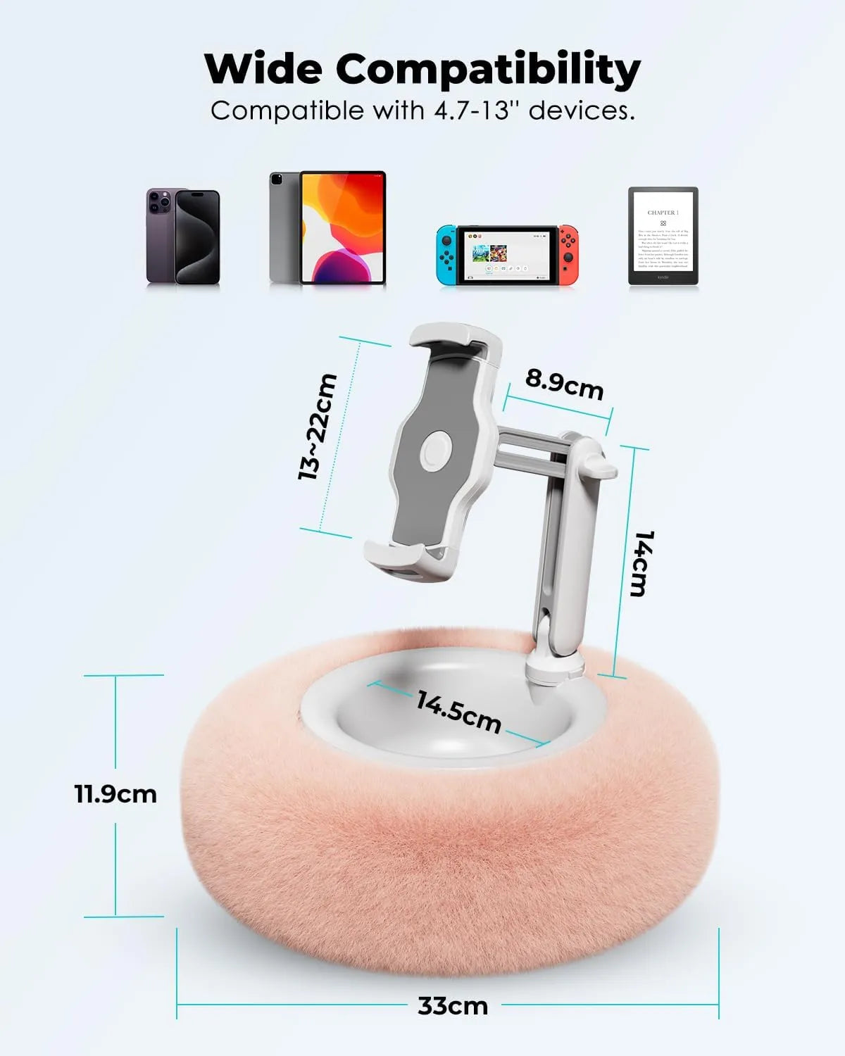 Phone/Tablet/Kindle Stand Pillow