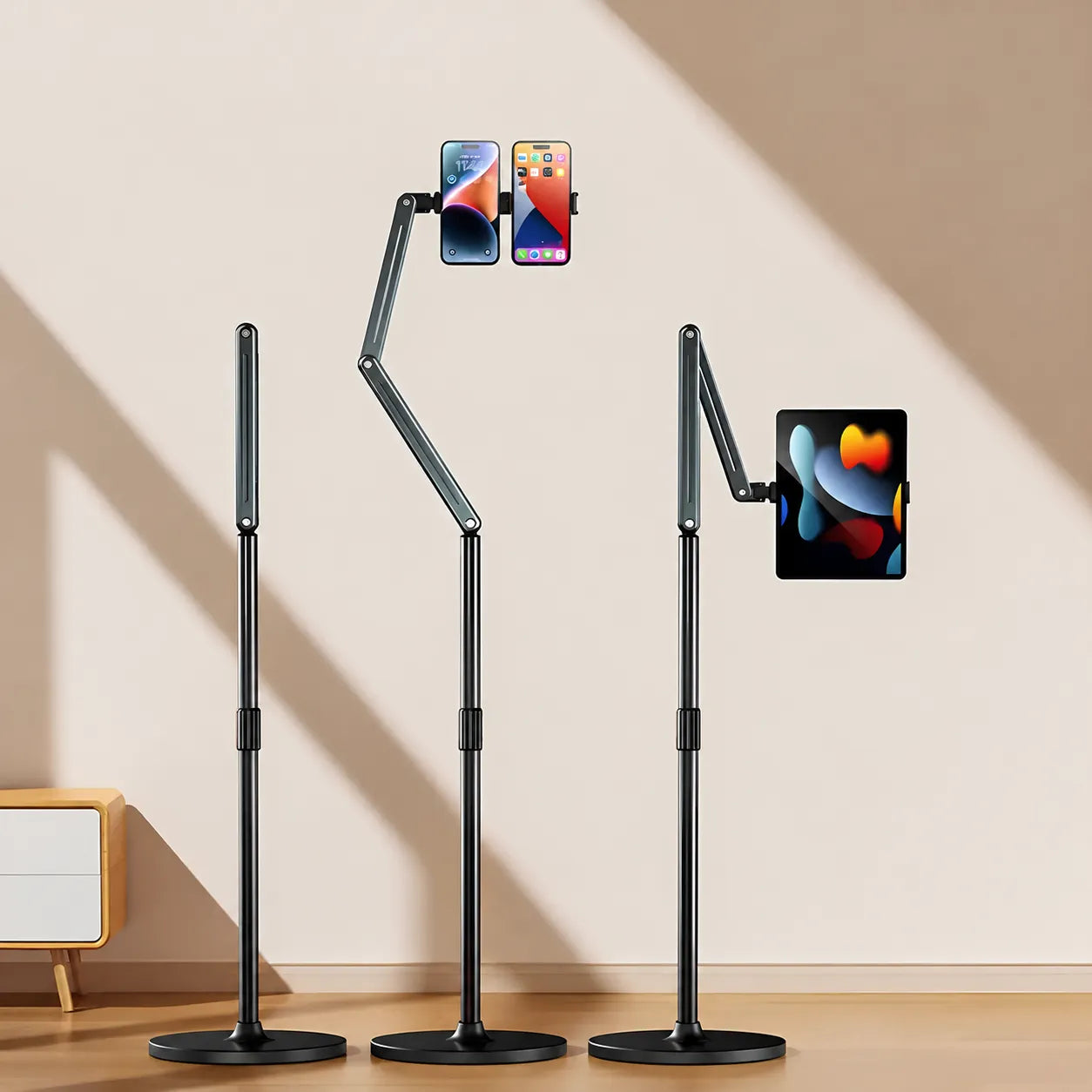 Universal Adjustable Tablet/Phone Floor Stand - Premium