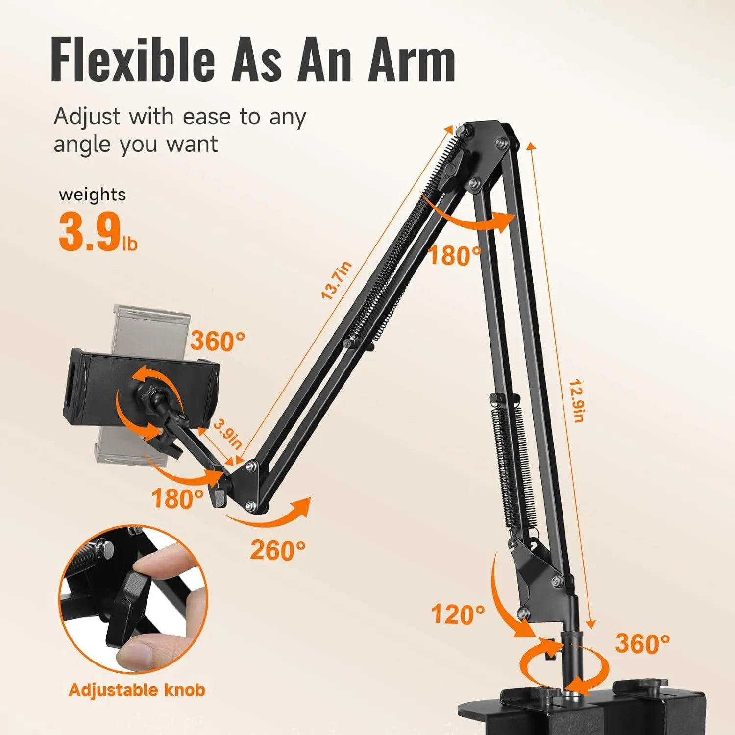 Universal Adjustable Tablet/Phone Holder - Plug-in Style
