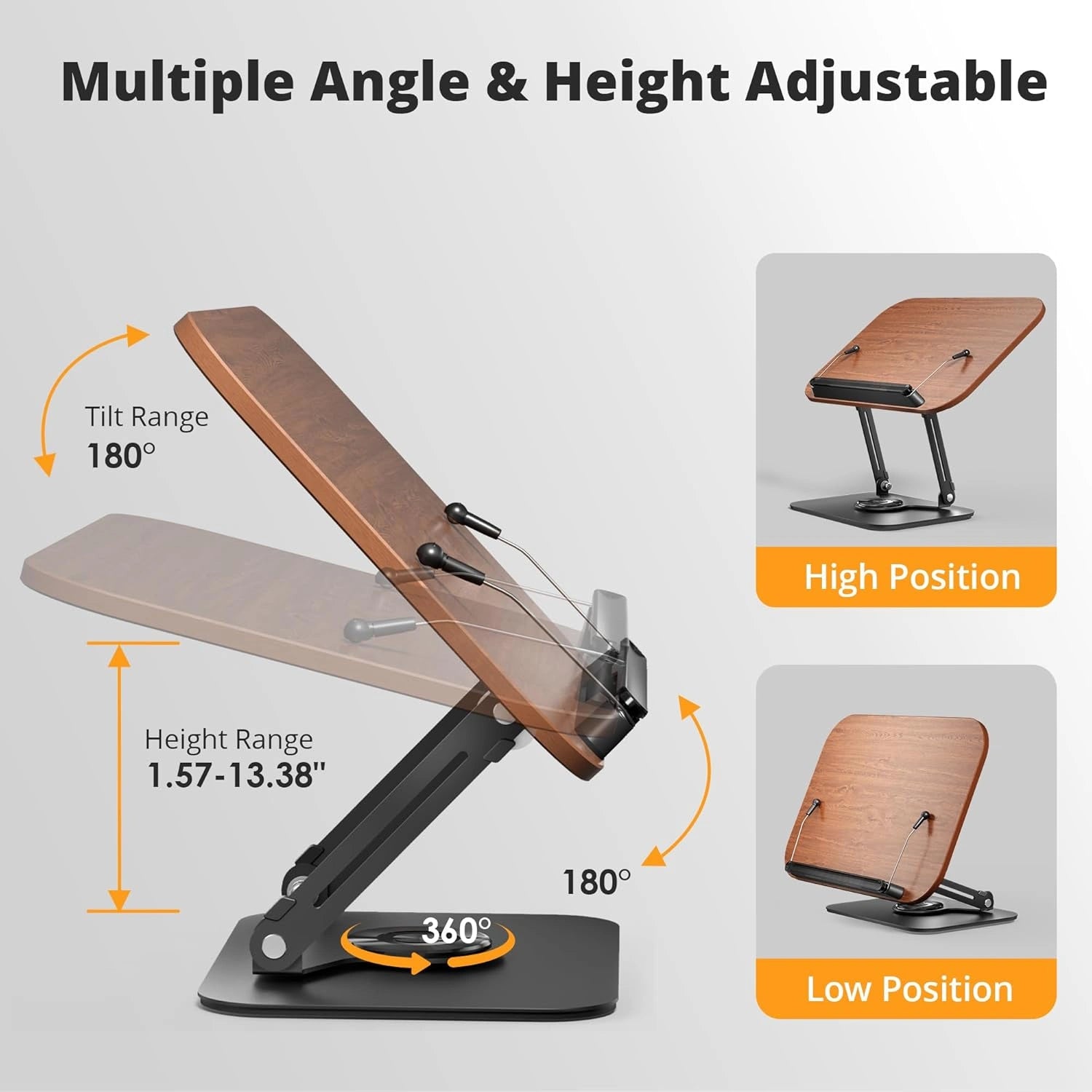 Adjustable Reading Holder with 360°Rotating Bases