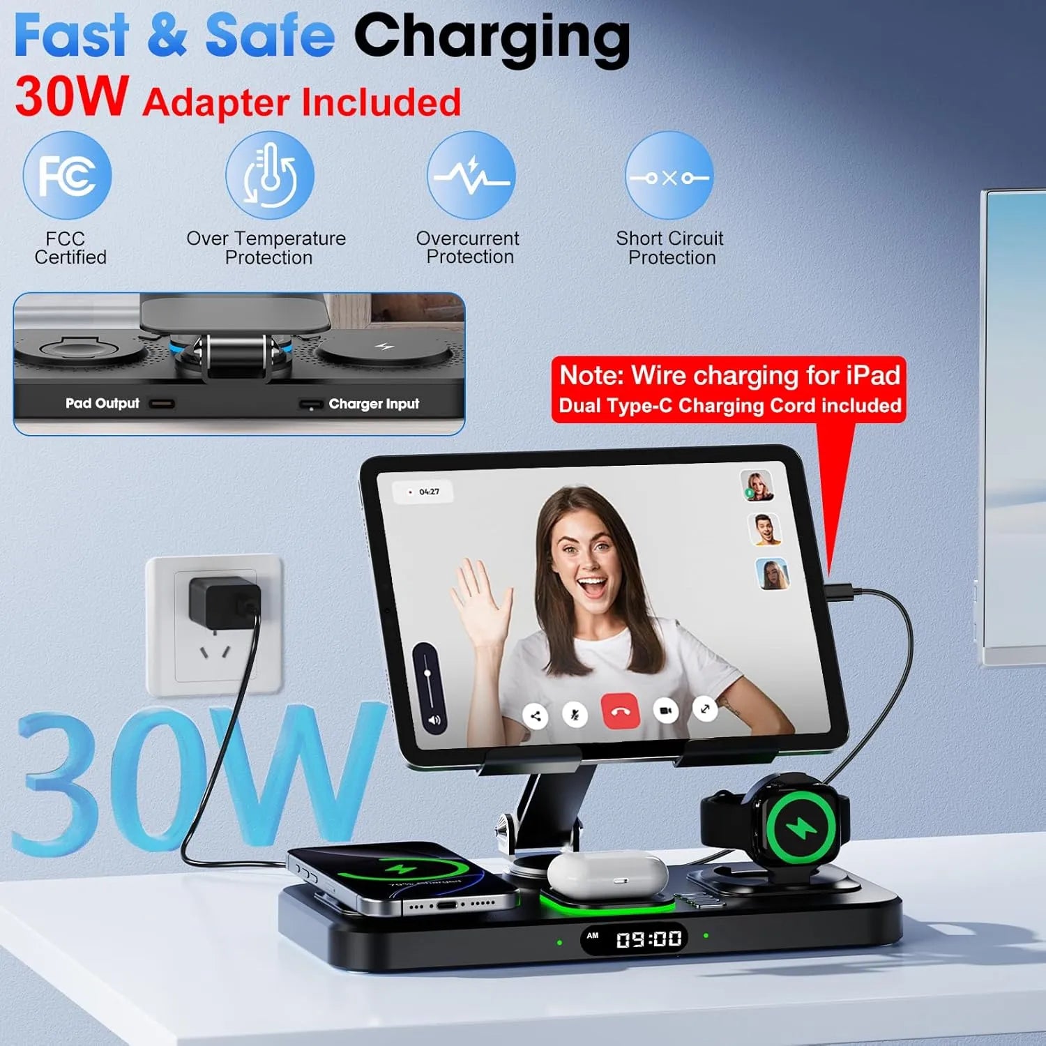 6 in 1 Wireless Charger for Apple Multiple Devices