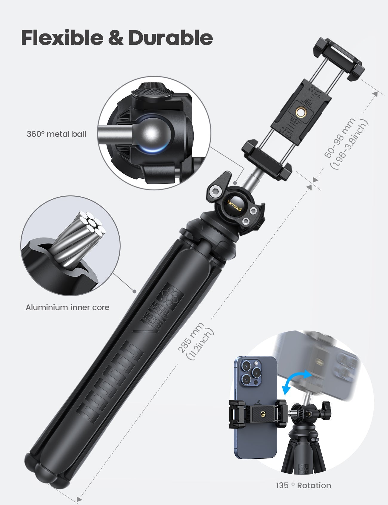 3 in 1 Tripod Standing, Vlog