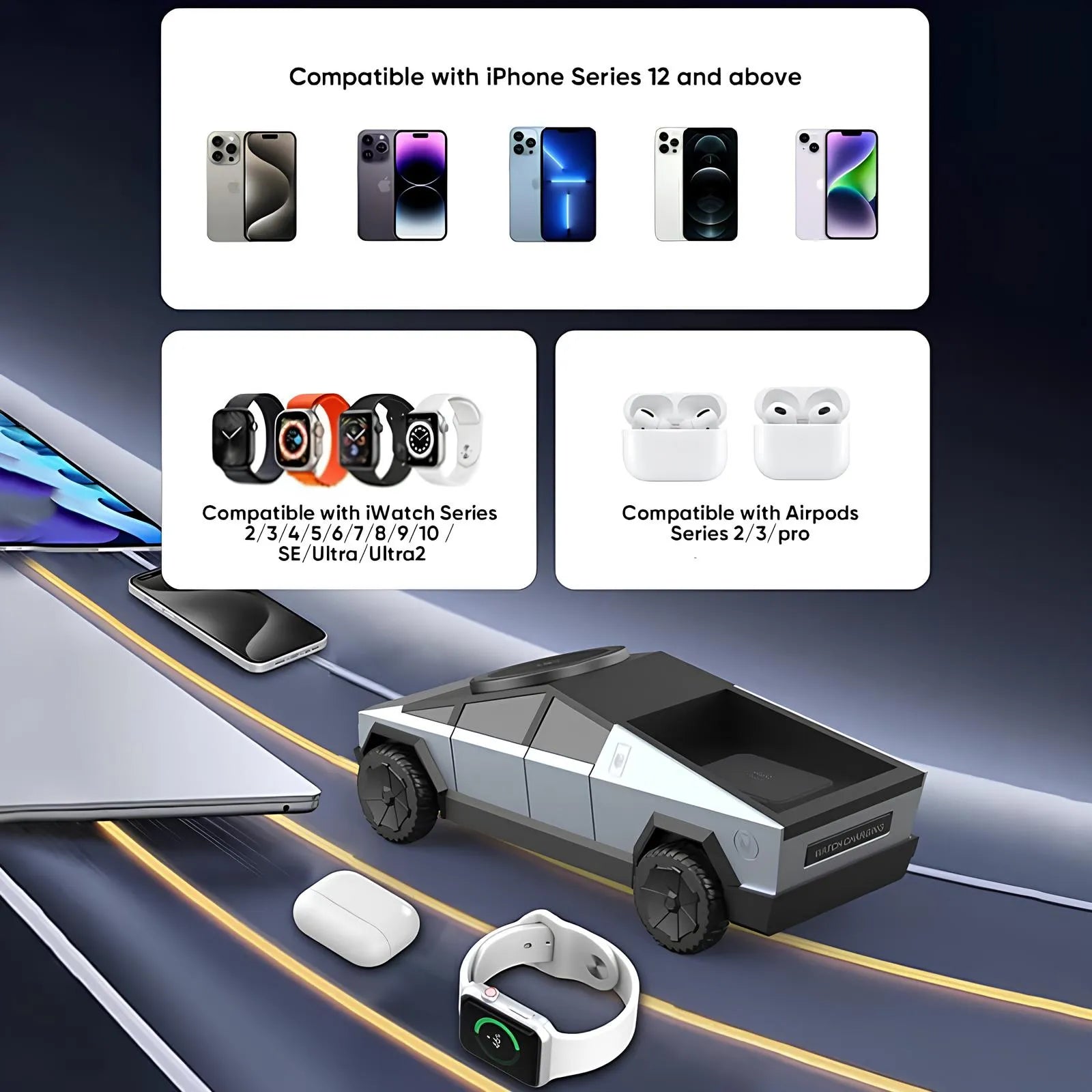 Cyber 3-in-1 Wireless Charger