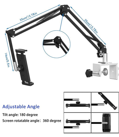 Universal Adjustable Tablet/Phone Holder - Long Arm Style