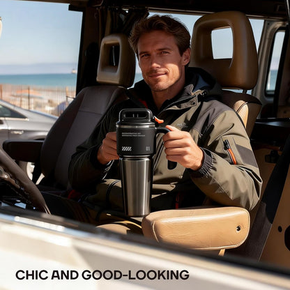 Cyber Tumbler with Handle and Straw