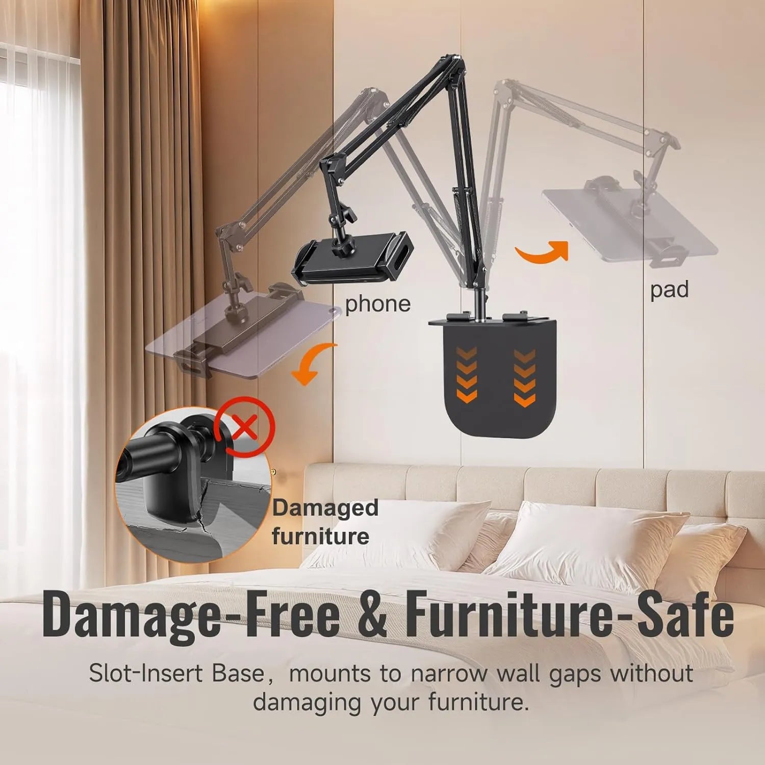 Universal Adjustable Tablet/Phone Holder - Plug-in Style