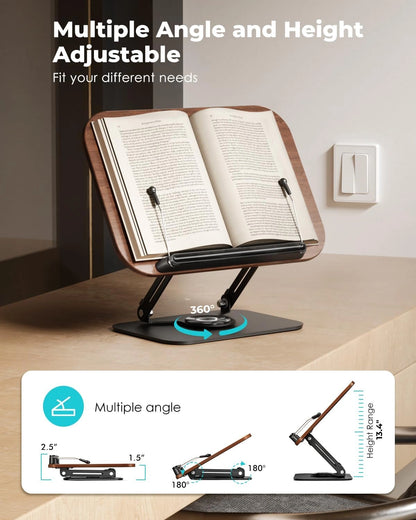 Adjustable Reading Holder with 360°Rotating Bases