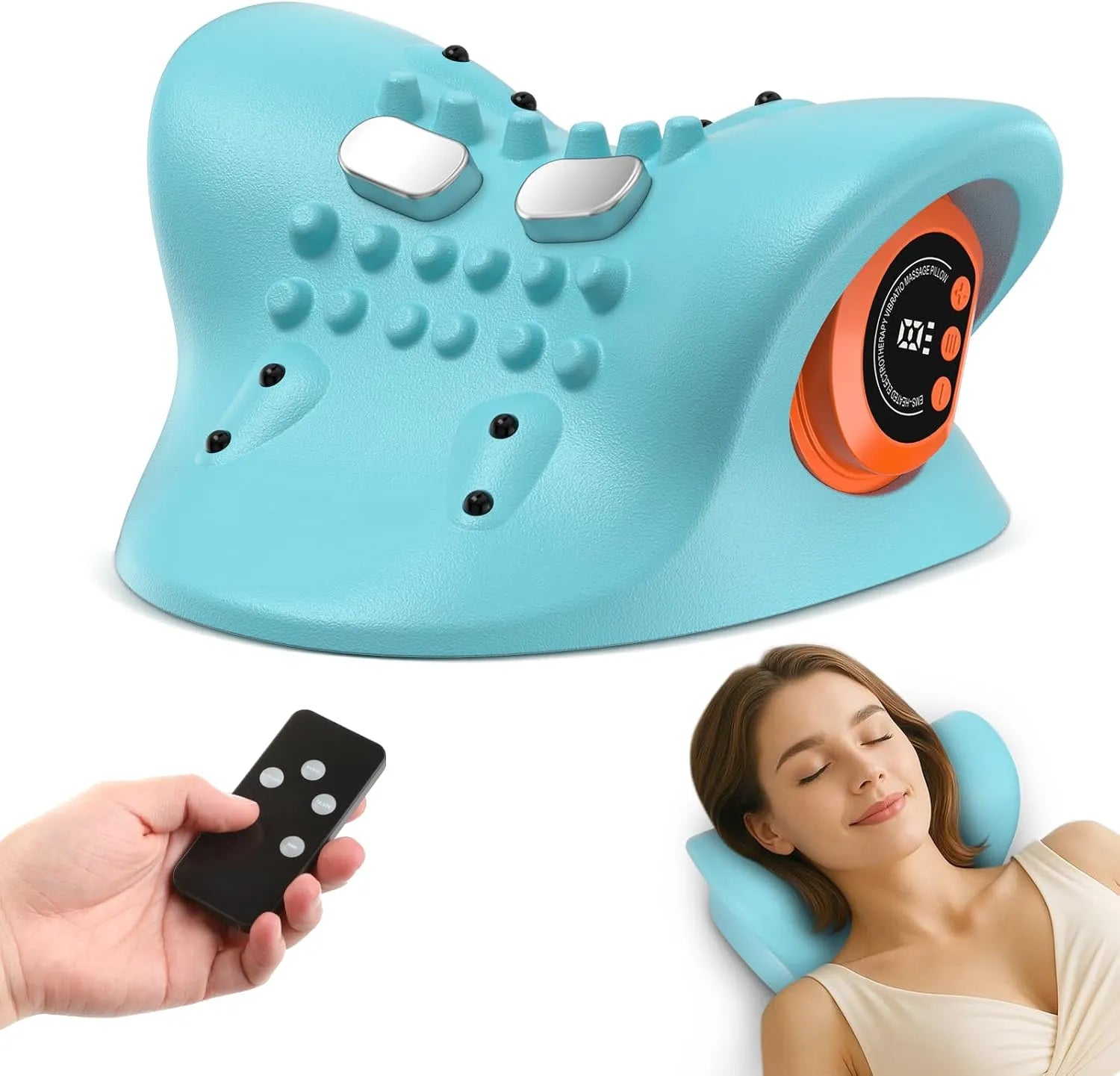3 in 1 Portable Neck Massager with Heat & Comfortable Stretching