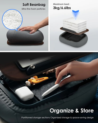 Adjustable Pillow Stand with Storage