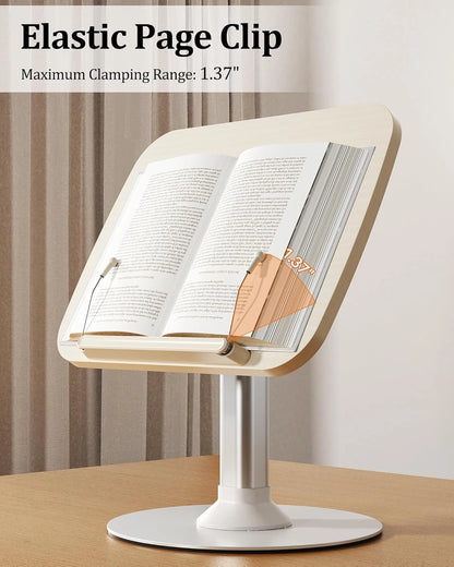 Ergonomic Adjustable Reading Holder with Clip