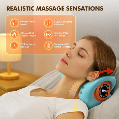 3 in 1 Portable Neck Massager with Heat & Comfortable Stretching