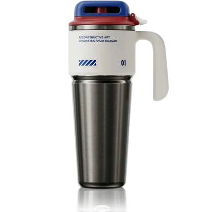 Cyber Tumbler with Handle and Straw