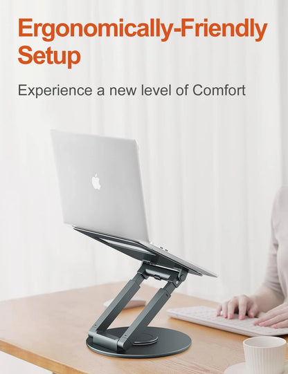 Telescopic Laptop/Book/Tablet Stand for Desk with 360° Swivel Base
