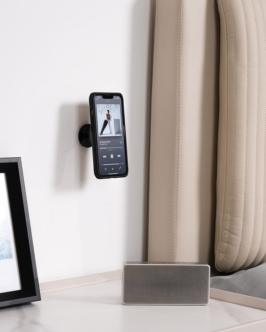 Wall Phone Mount Kit with Dual Stage Lock, One-hand Operation Wall Mount Kit