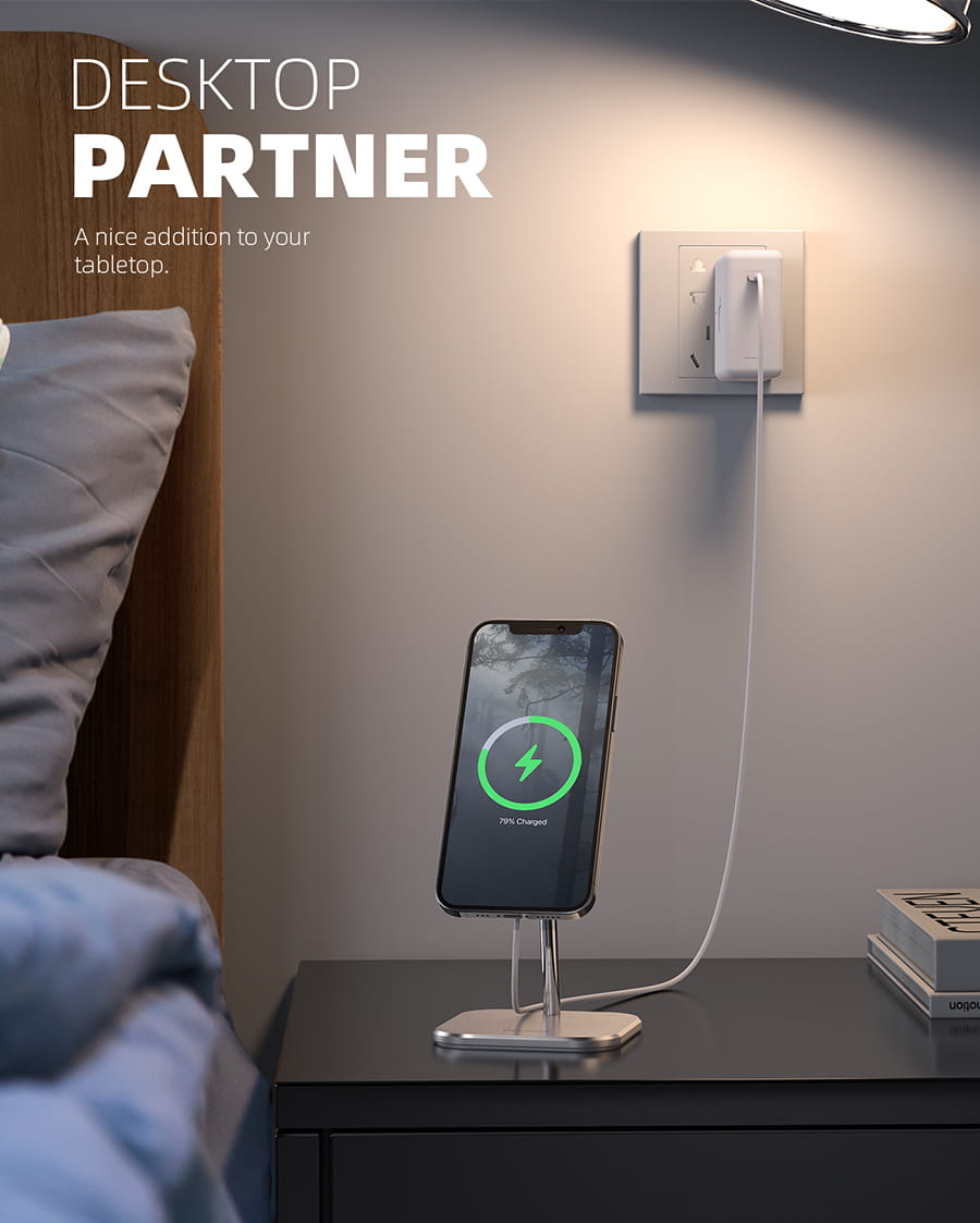 Adjustable Aluminum Phone Stand for MagSafe Charger - DP09