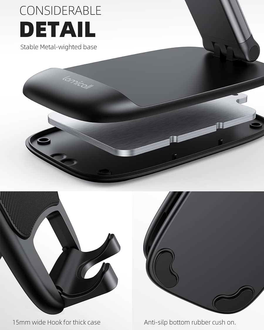Height Adjustable & Foldable Phone Holder for Business Trip