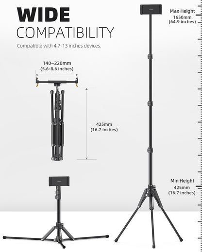 Tablet Floor Tripod Stand Music Stand