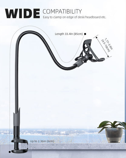 Phone Holder Bed Gooseneck Mount - LS05