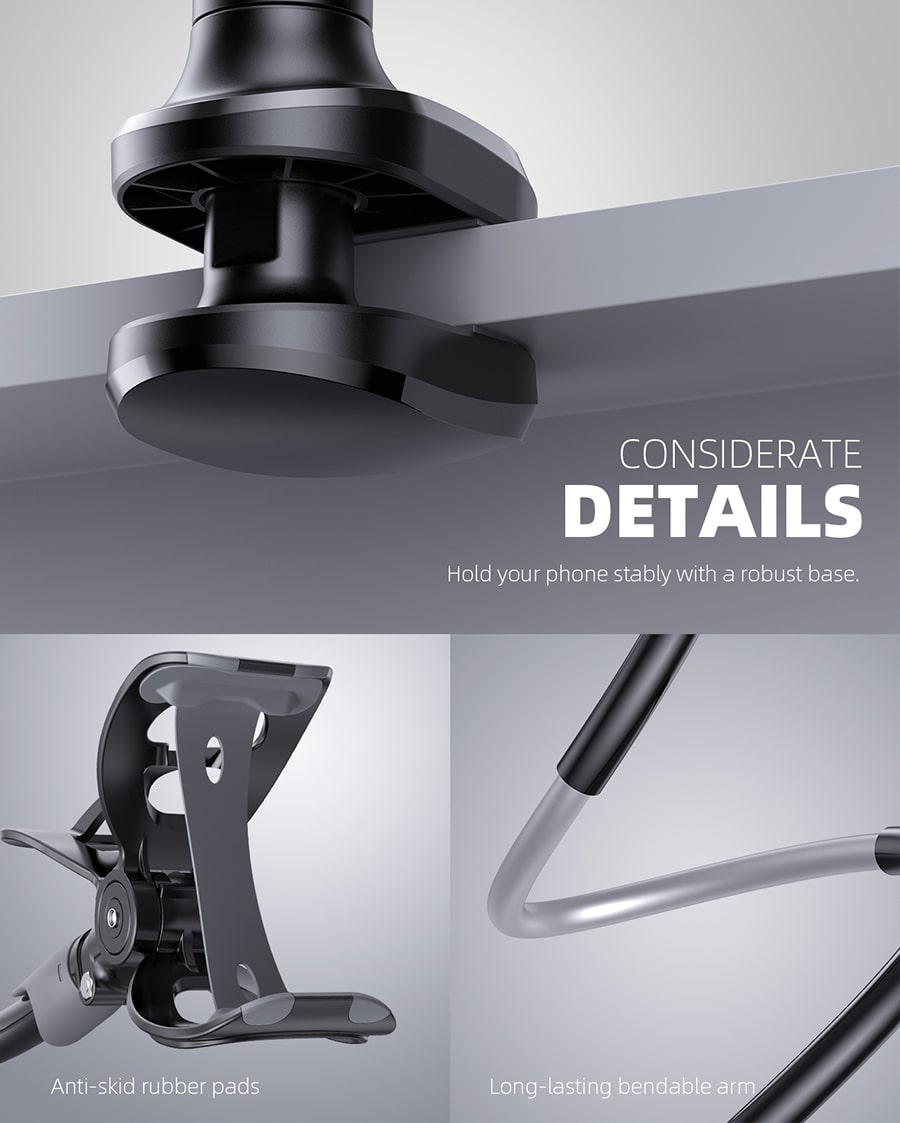 Phone Holder Bed Gooseneck Mount - LS05