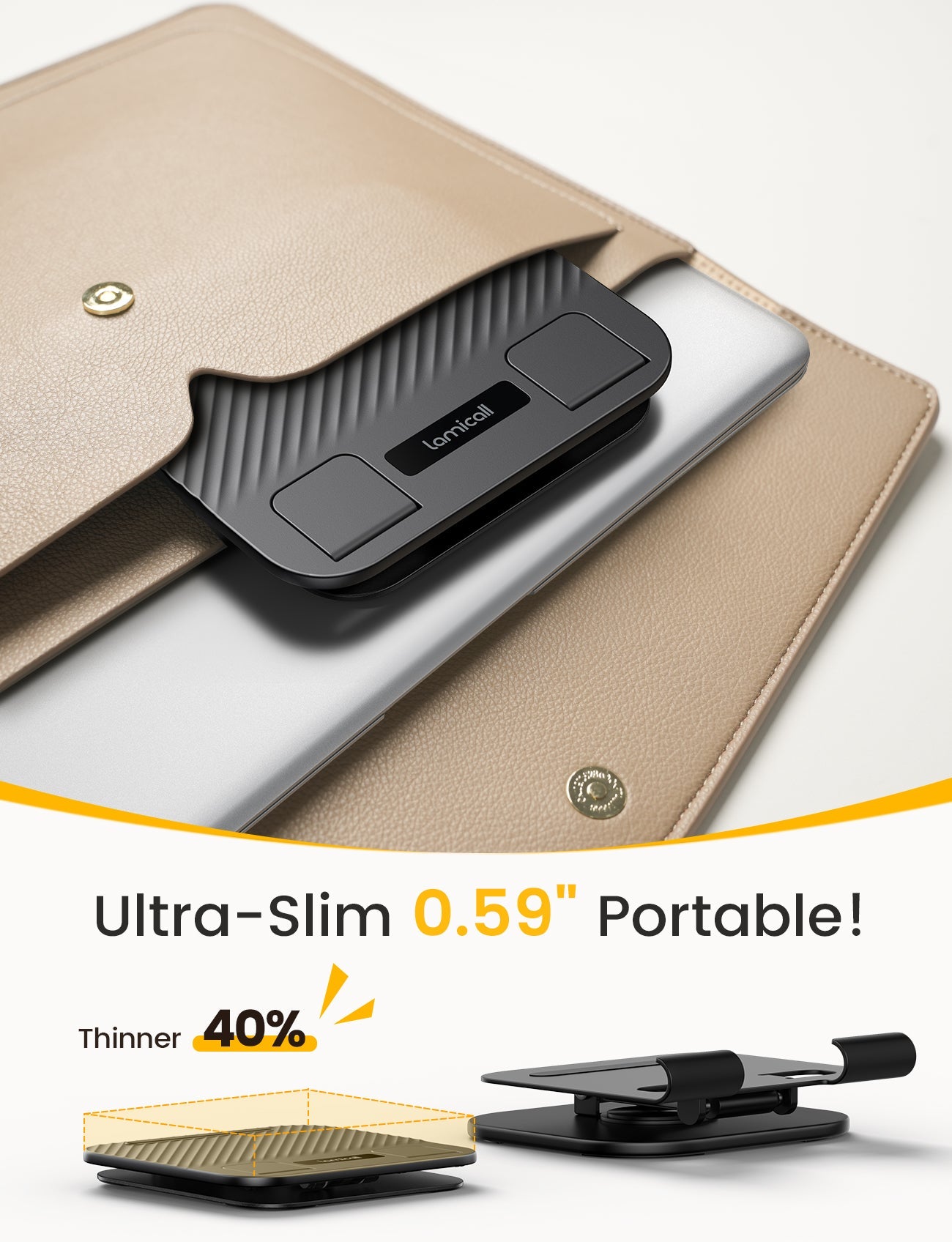 Desktop Adjustable & Foldable 360°Rotation Tablet Stand - STDT02