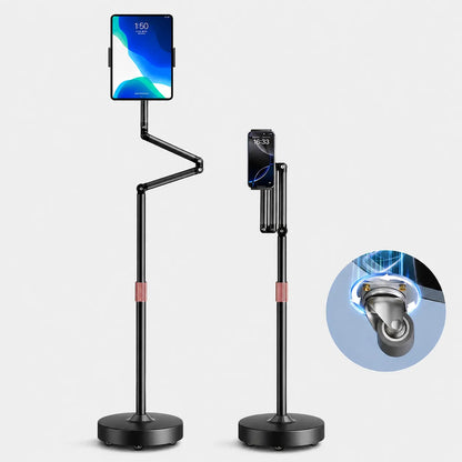 Universal Wheels Adjustable Tablet/Phone Floor Stand - A300E