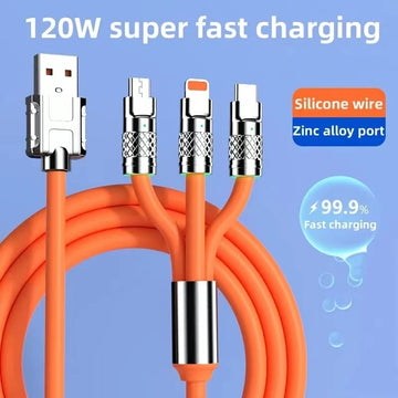 Jangebot™ 120W 3-in-1 Fast Charging USB Data Cable